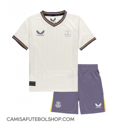 Camisa de time de futebol Everton Replicas 3º Equipamento Infantil 2024-25 Manga Curta (+ Calças curtas)